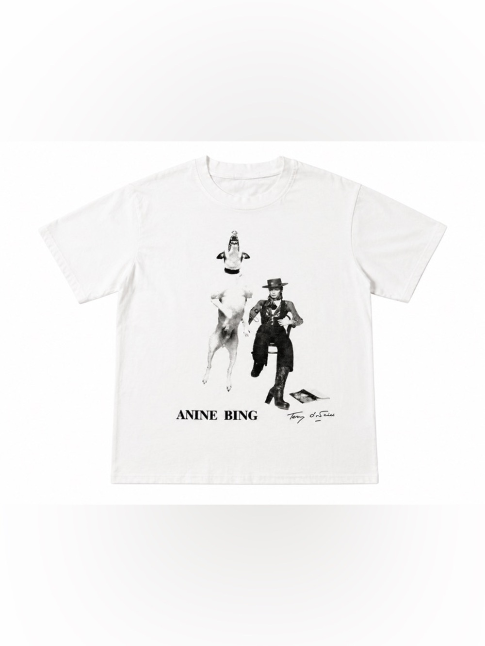 Anine Bing David Bowie Diamond Dogs Tee | Terry O’Neill Graphic Cotton Shirt M